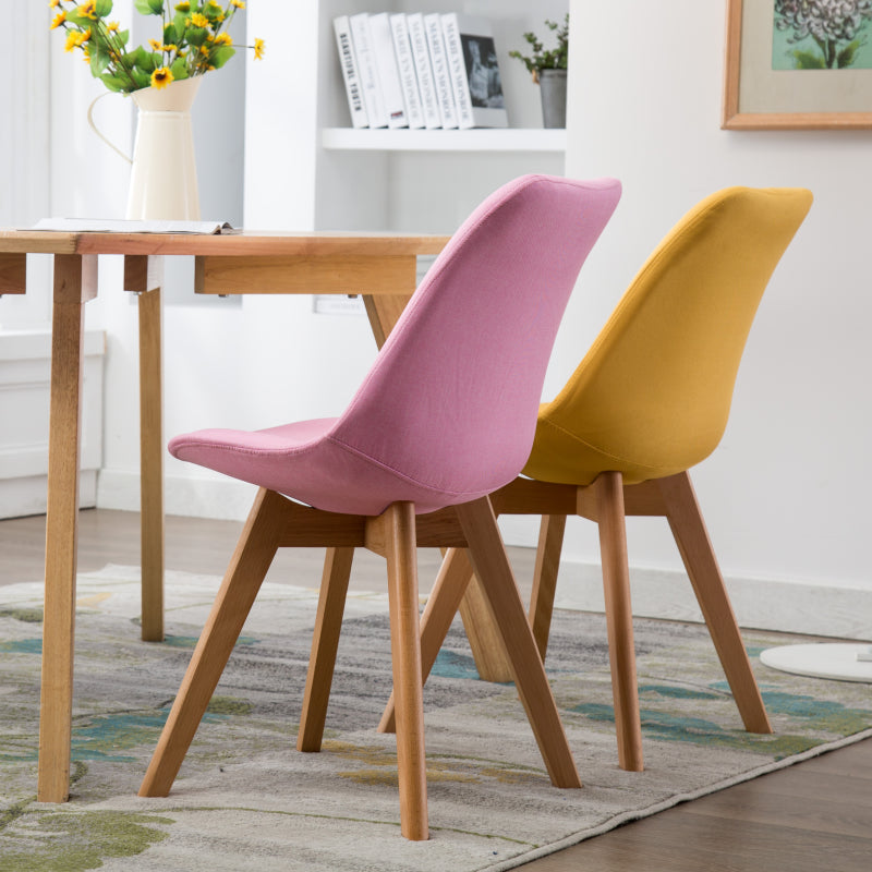 Fabric Scandinavian Conference Room Side Chair Matte Finish Parsons Dining Chair