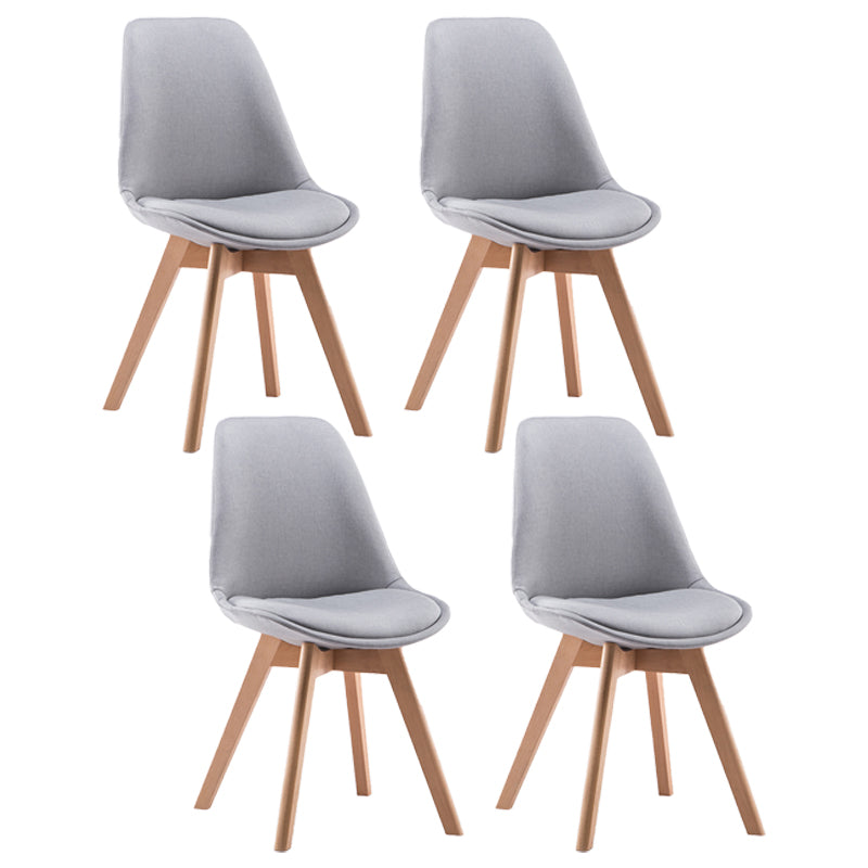 Fabric Scandinavian Conference Room Side Chair Matte Finish Parsons Dining Chair