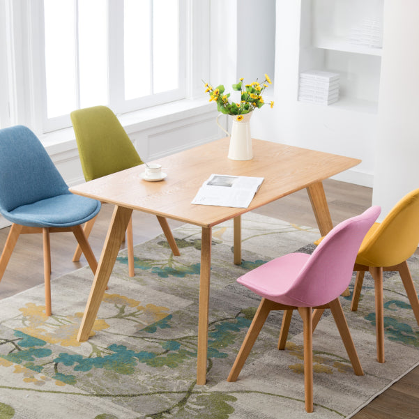 Fabric Scandinavian Conference Room Side Chair Matte Finish Parsons Dining Chair