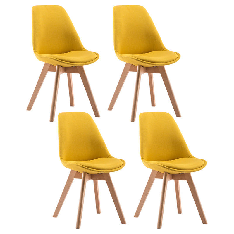 Fabric Scandinavian Conference Room Side Chair Matte Finish Parsons Dining Chair