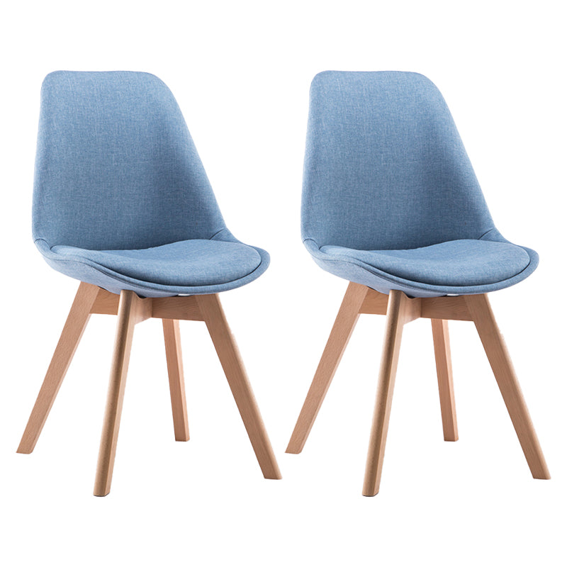 Fabric Scandinavian Conference Room Side Chair Matte Finish Parsons Dining Chair