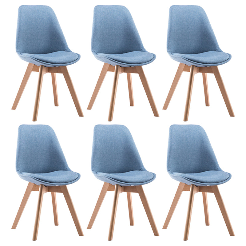Fabric Scandinavian Conference Room Side Chair Matte Finish Parsons Dining Chair