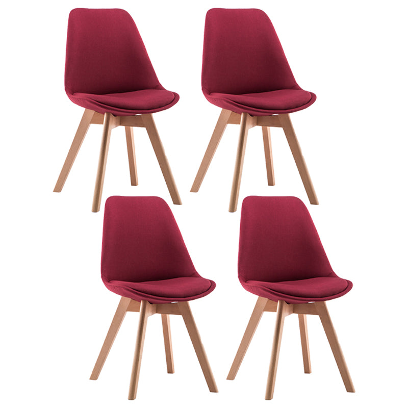 Fabric Scandinavian Conference Room Side Chair Matte Finish Parsons Dining Chair