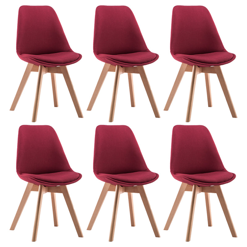 Fabric Scandinavian Conference Room Side Chair Matte Finish Parsons Dining Chair