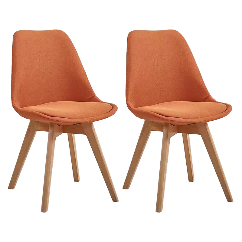 Fabric Scandinavian Conference Room Side Chair Matte Finish Parsons Dining Chair