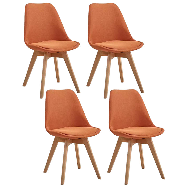 Fabric Scandinavian Conference Room Side Chair Matte Finish Parsons Dining Chair