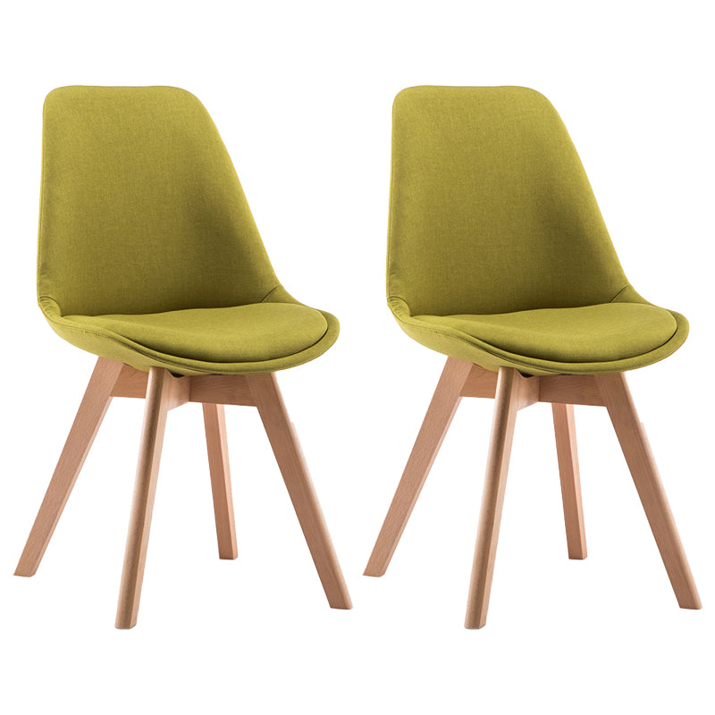 Fabric Scandinavian Conference Room Side Chair Matte Finish Parsons Dining Chair