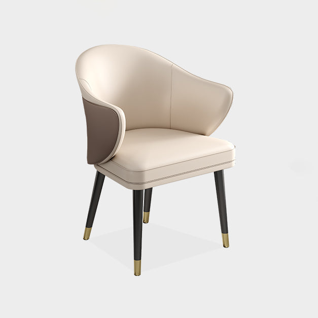 La salle à manger en métal Glam préside le fauteuil de salle à manger en cuir PU pour utilisation au restaurant