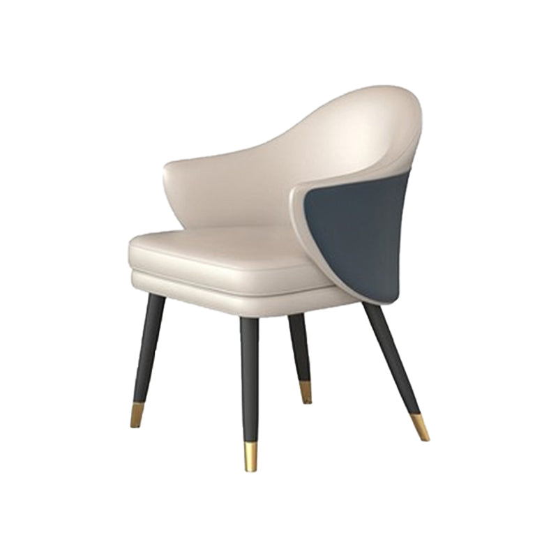 La salle à manger en métal Glam préside le fauteuil de salle à manger en cuir PU pour utilisation au restaurant