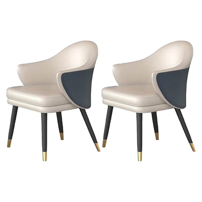 La salle à manger en métal Glam préside le fauteuil de salle à manger en cuir PU pour utilisation au restaurant