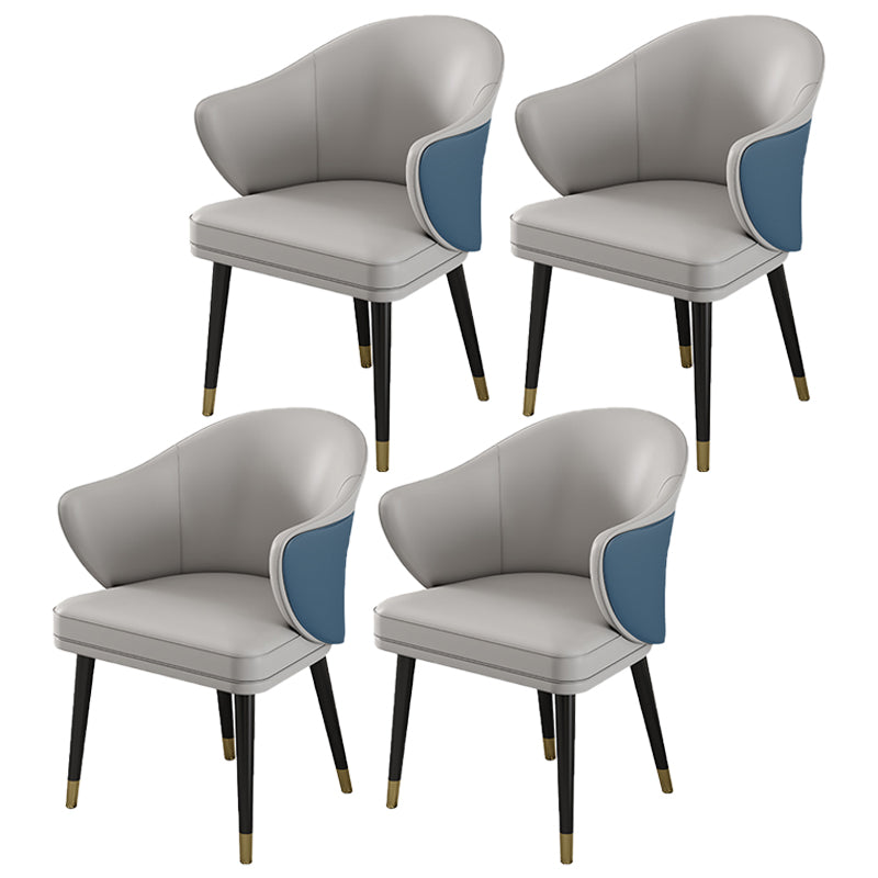 La salle à manger en métal Glam préside le fauteuil de salle à manger en cuir PU pour utilisation au restaurant