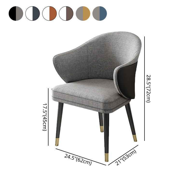 La salle à manger en métal Glam préside le fauteuil de salle à manger en cuir PU pour utilisation au restaurant