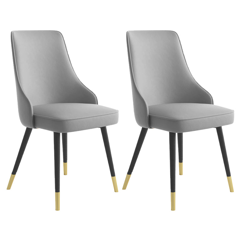 El comedor de metal Glam preside la silla sin brazos de Parsons de comedor de cuero sintético para uso en restaurantes