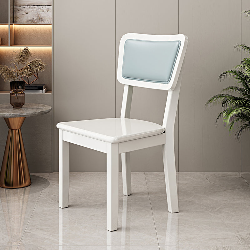 Chaise d'intérieur scandinave à dossier ouvert, tapissée en bois, pour salle à manger