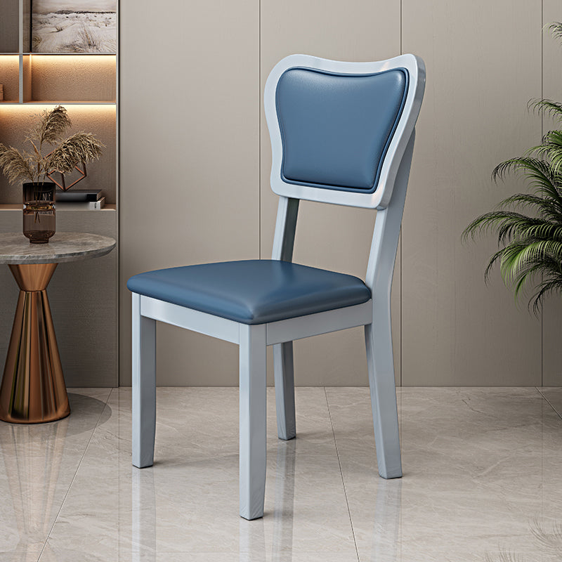 Chaise d'intérieur scandinave à dossier ouvert, tapissée en bois, pour salle à manger
