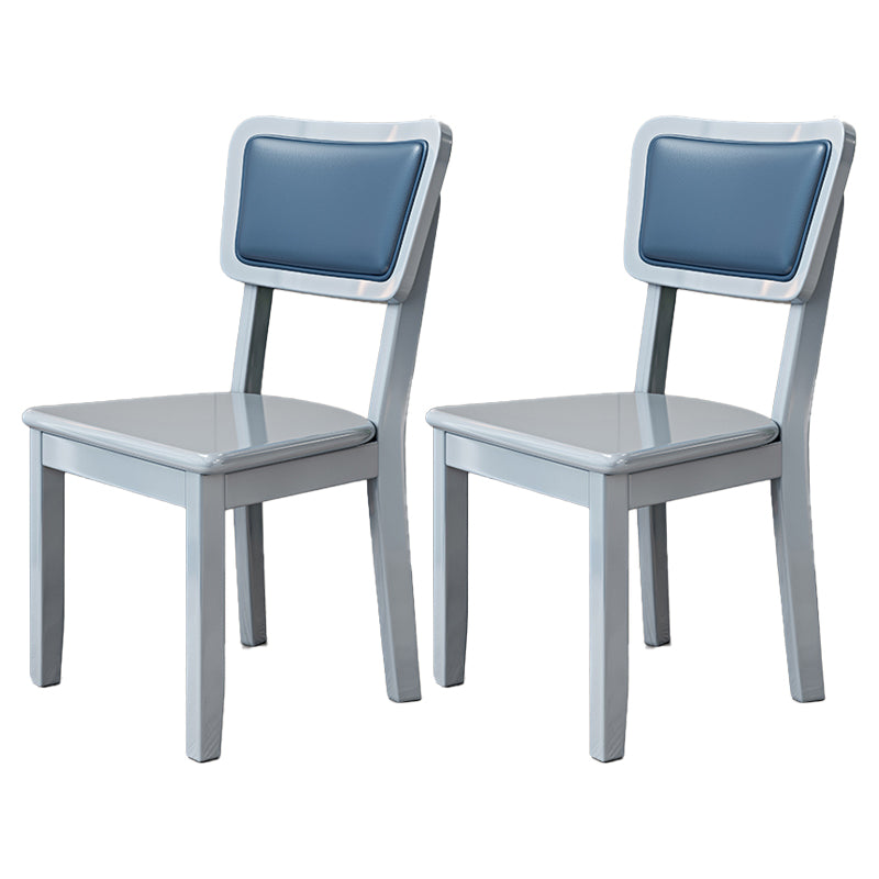 Silla lateral escandinava interior tapizada de madera Silla de comedor con respaldo abierto