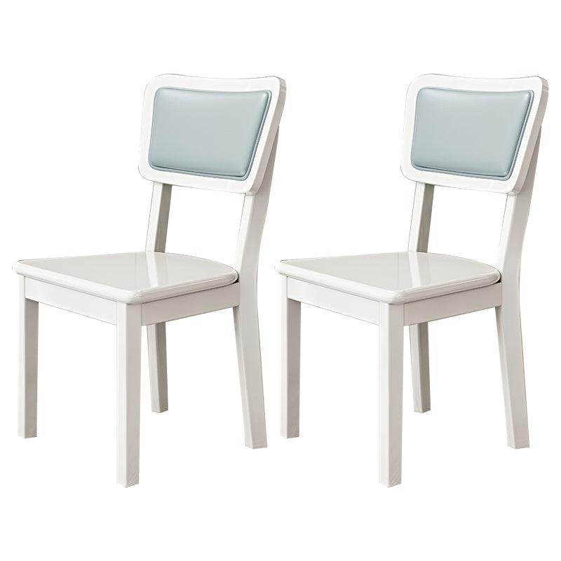 Silla lateral escandinava interior tapizada de madera Silla de comedor con respaldo abierto