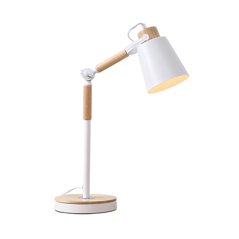 Lampada da tavolo Bell moderna in metallo con 1 lampadina, lampada da comodino bianca/nera per soggiorno