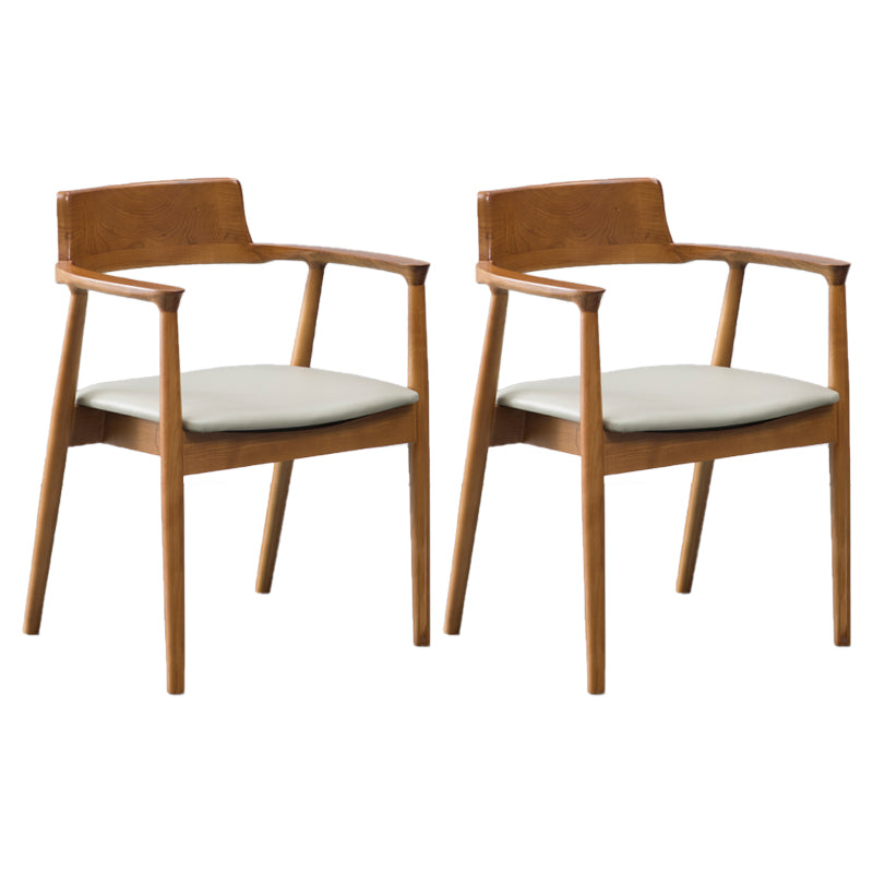 Chaises en bois de frêne de style traditionnel, ensemble de chaises de cuisine et de salle à manger à dossier ouvert