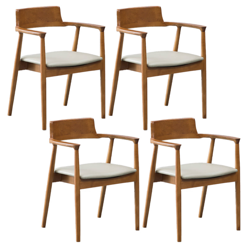 Chaises en bois de frêne de style traditionnel, ensemble de chaises de cuisine et de salle à manger à dossier ouvert