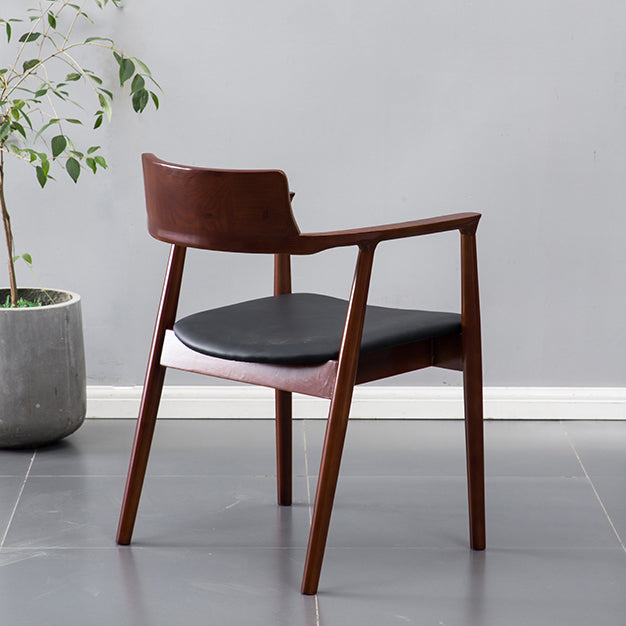 Chaises en bois de frêne de style traditionnel, ensemble de chaises de cuisine et de salle à manger à dossier ouvert