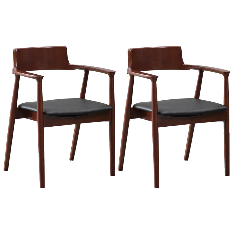 Chaises en bois de frêne de style traditionnel, ensemble de chaises de cuisine et de salle à manger à dossier ouvert