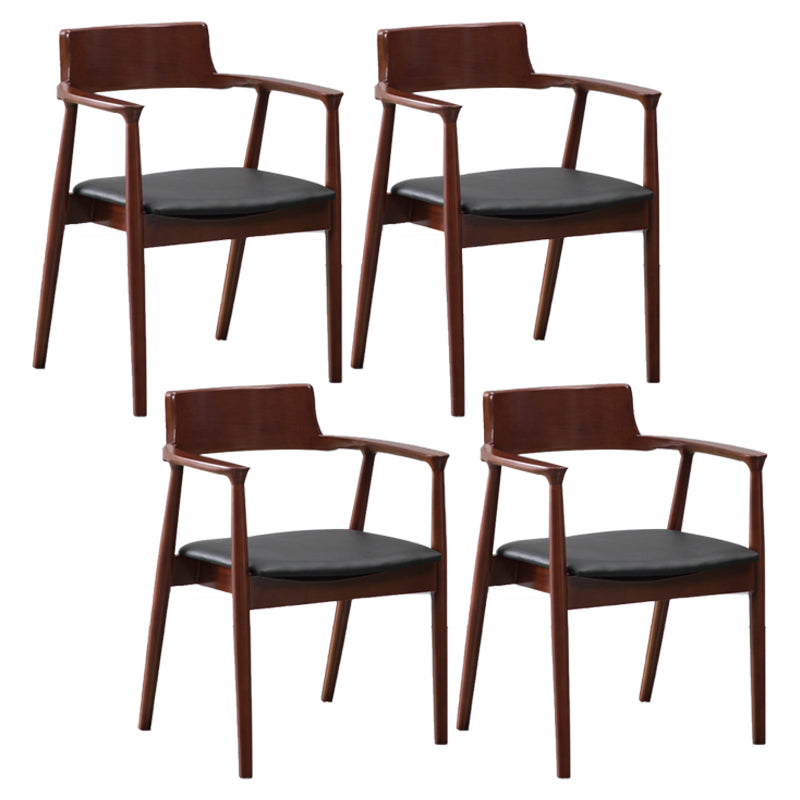 Chaises en bois de frêne de style traditionnel, ensemble de chaises de cuisine et de salle à manger à dossier ouvert