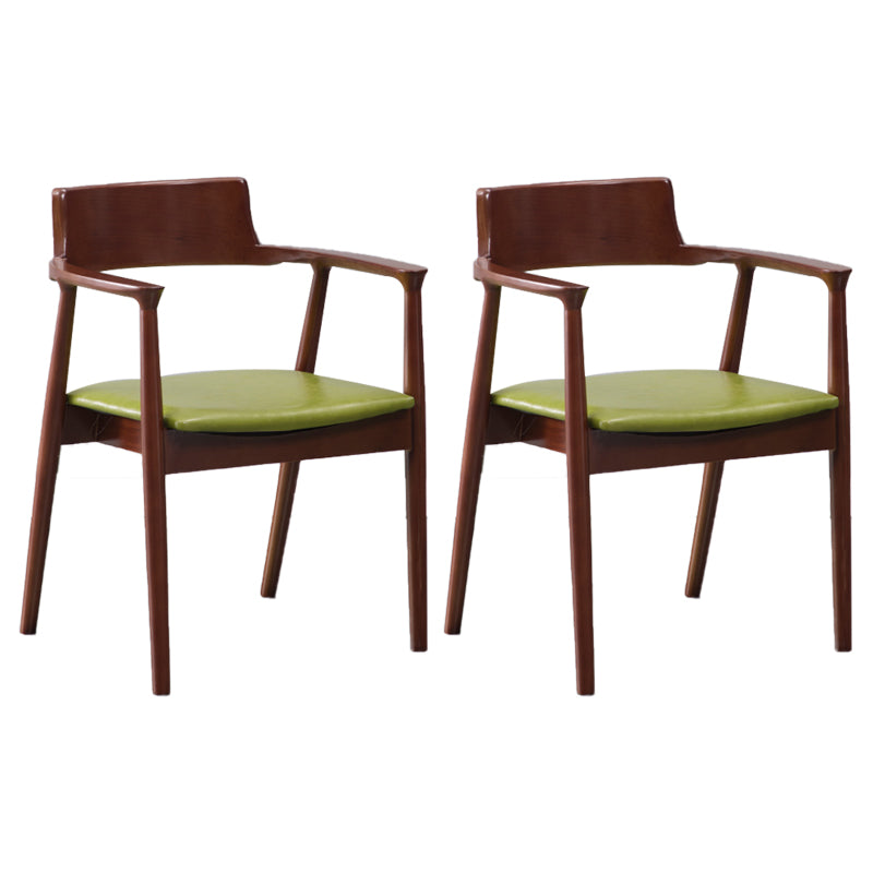 Chaises en bois de frêne de style traditionnel, ensemble de chaises de cuisine et de salle à manger à dossier ouvert