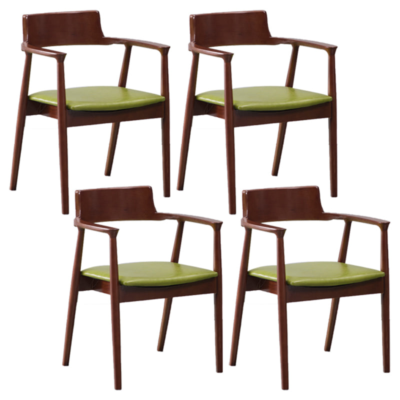 Chaises en bois de frêne de style traditionnel, ensemble de chaises de cuisine et de salle à manger à dossier ouvert
