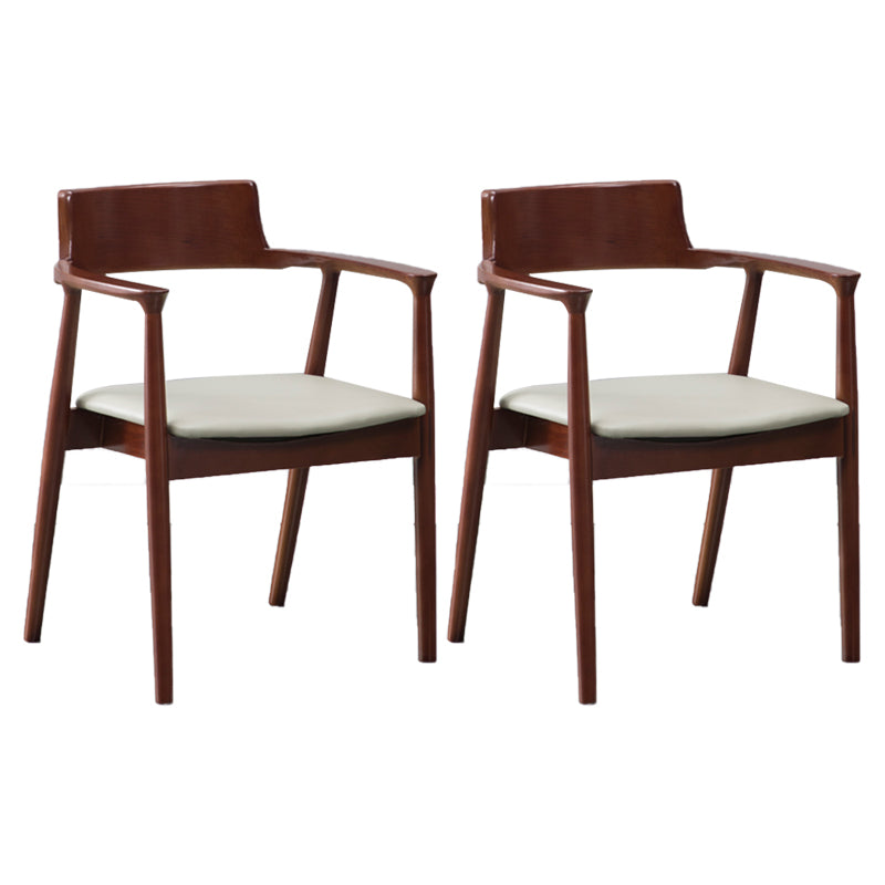 Chaises en bois de frêne de style traditionnel, ensemble de chaises de cuisine et de salle à manger à dossier ouvert