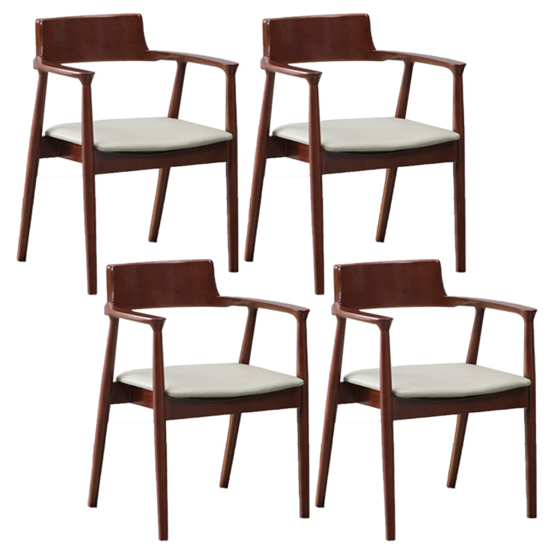 Chaises en bois de frêne de style traditionnel, ensemble de chaises de cuisine et de salle à manger à dossier ouvert