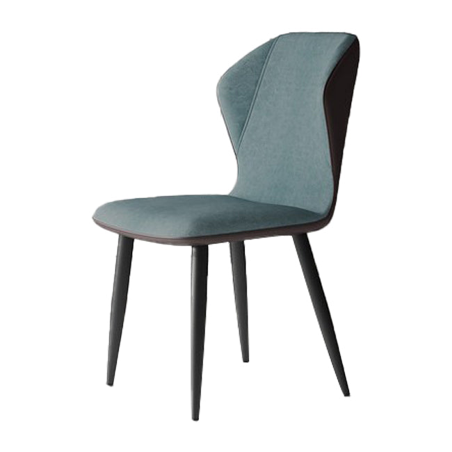 Chaises de salle à manger sans accoudoirs rembourrées à oreilles, chaises d'appoint avec pieds en métal