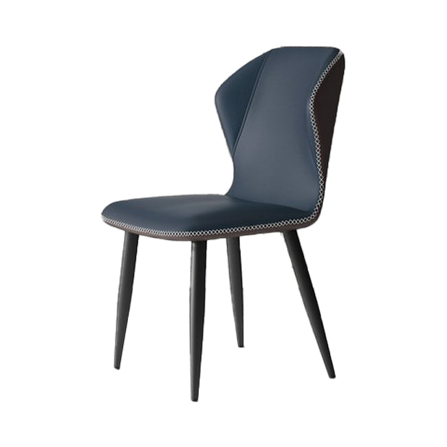 Chaises de salle à manger sans accoudoirs rembourrées à oreilles, chaises d'appoint avec pieds en métal