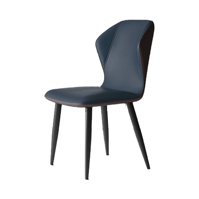 Chaises de salle à manger sans accoudoirs rembourrées à oreilles, chaises d'appoint avec pieds en métal