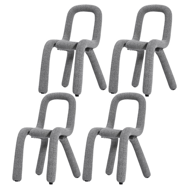 Sillas de terciopelo de estilo moderno, silla de comedor con parte trasera abierta, para cocina