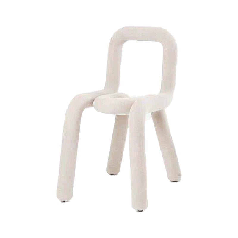 Sillas de terciopelo de estilo moderno, silla de comedor con parte trasera abierta, para cocina