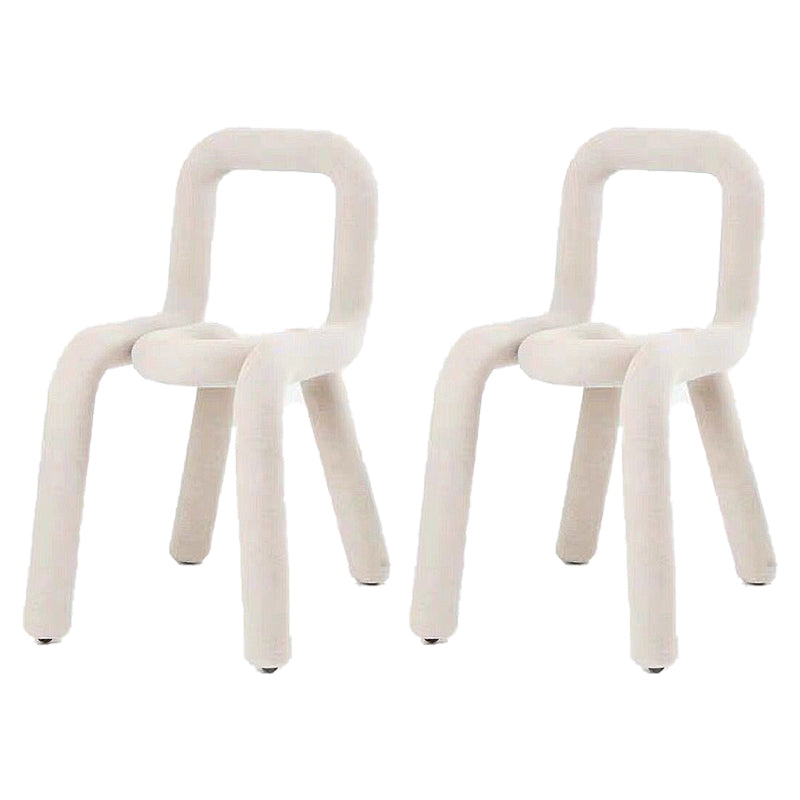 Sillas de terciopelo de estilo moderno, silla de comedor con parte trasera abierta, para cocina