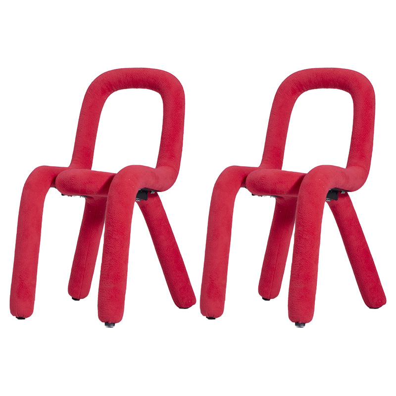 Sillas de terciopelo de estilo moderno, silla de comedor con parte trasera abierta, para cocina