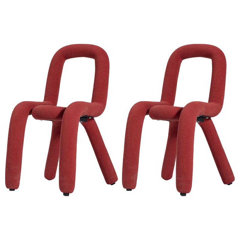 Sillas de terciopelo de estilo moderno, silla de comedor con parte trasera abierta, para cocina