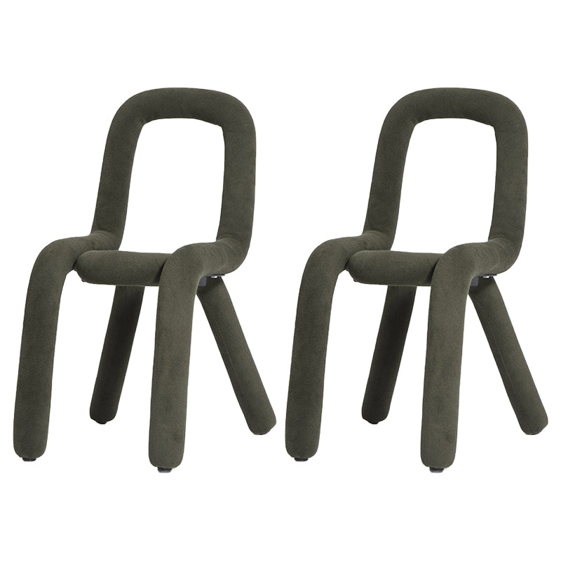 Sillas de terciopelo de estilo moderno, silla de comedor con parte trasera abierta, para cocina