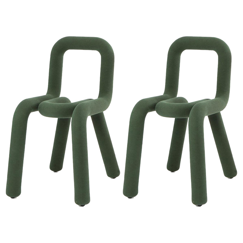 Sillas de terciopelo de estilo moderno, silla de comedor con parte trasera abierta, para cocina