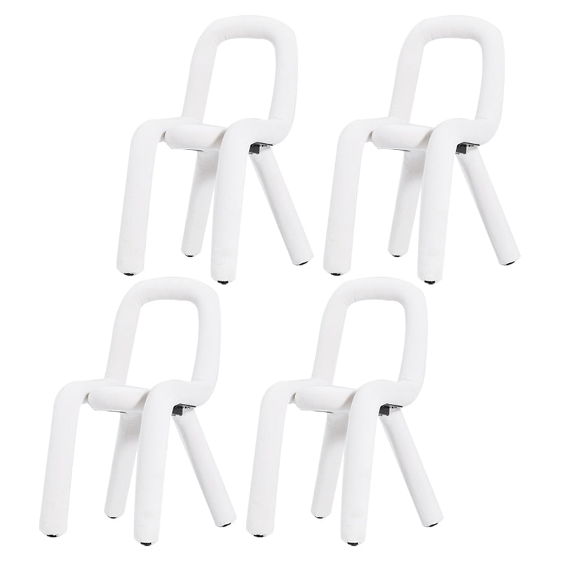 Sillas de terciopelo de estilo moderno, silla de comedor con parte trasera abierta, para cocina