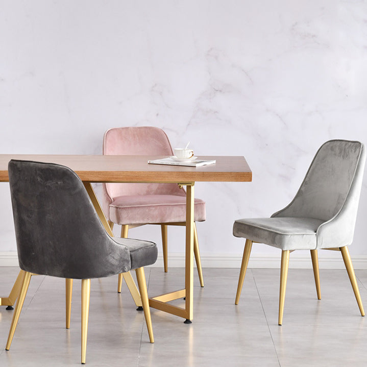 Scandinavische stijl metalen stoelen keuken eetkamer vaste achterzijde stoel set