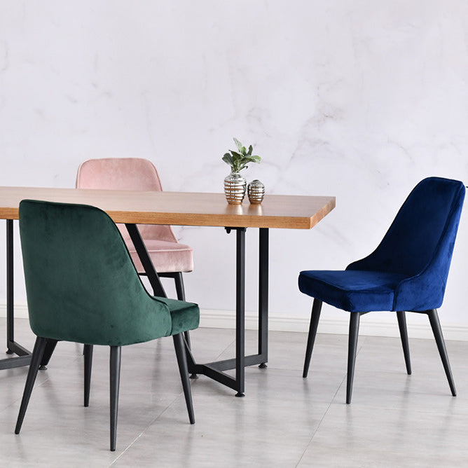 Scandinavische stijl metalen stoelen keuken eetkamer vaste achterzijde stoel set