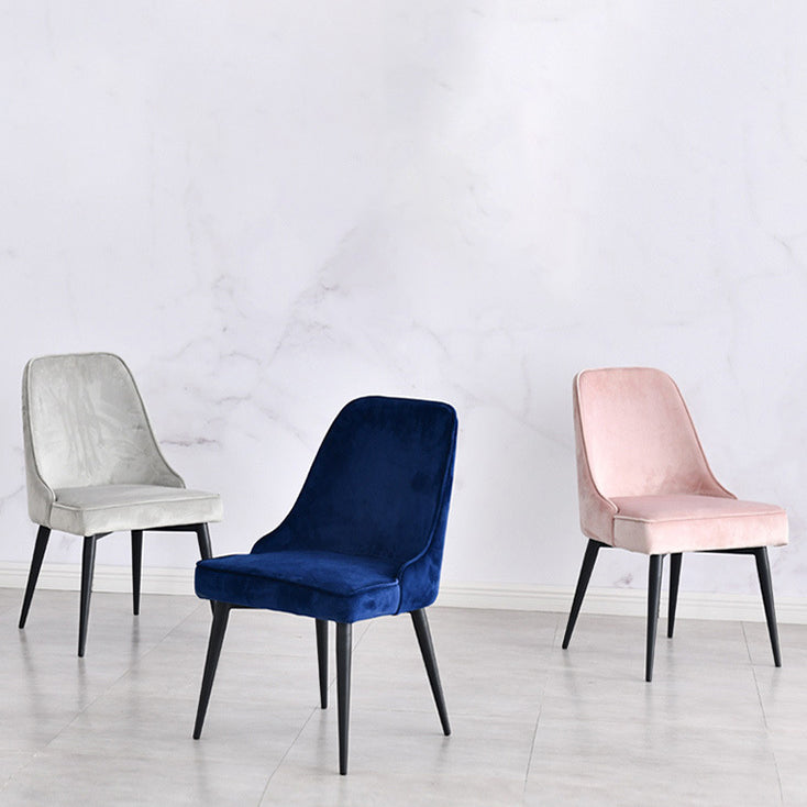 Scandinavische stijl metalen stoelen keuken eetkamer vaste achterzijde stoel set