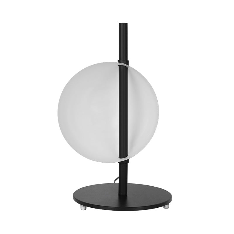 Lámpara de metal de la lámpara de noche de tazón modernista Iluminación de tareas de metal en negro para sala de estar