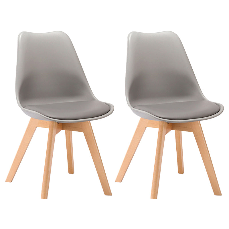 Silla lateral tapizada de dormitorio escandinavo acabado mate silla de comedor parsons