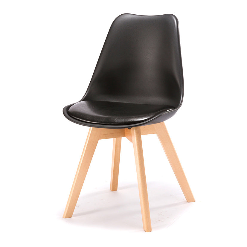 Silla lateral tapizada de dormitorio escandinavo acabado mate silla de comedor parsons
