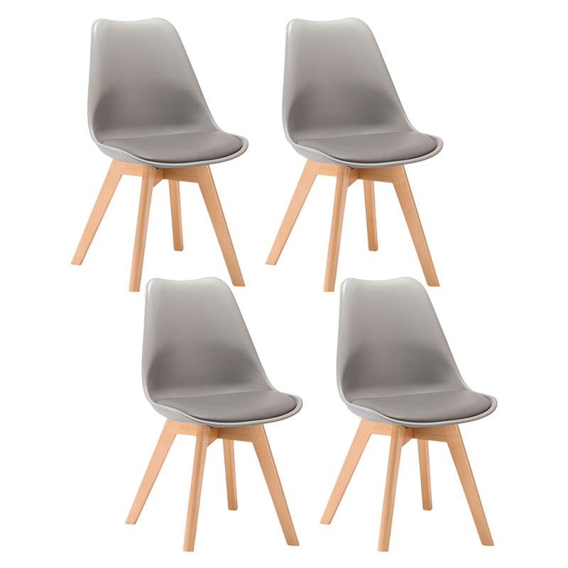 Silla lateral tapizada de dormitorio escandinavo acabado mate silla de comedor parsons