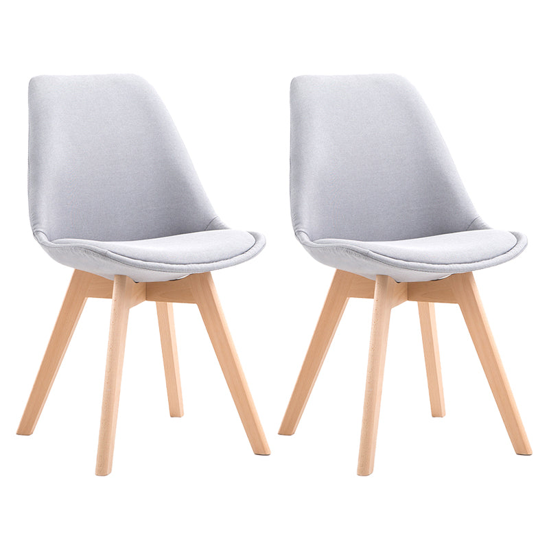 Silla lateral tapizada de dormitorio escandinavo acabado mate silla de comedor parsons